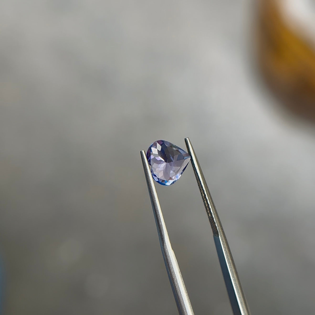 Sapphire Row 1.41 ct Natural Violetish Blue Tanzanite, Heart Cut, AIG Certified