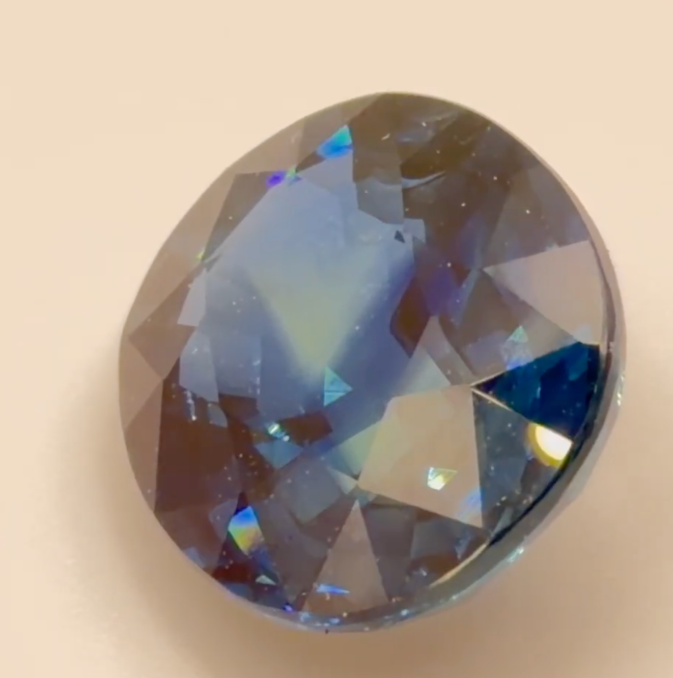 5.87 ct Blue (Indigo) Sapphire – Oval Cut – Untreated – Basalt Related