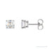 Sapphire Row Asscher Natural Diamond Studs in 14K white gold