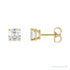 Sapphire Row Asscher Natural Diamond Studs in 14K yellow gold