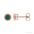 Sapphire Row Lab-Grown Bezel-Set Alexandrite Studs in Rose Gold