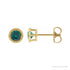 Sapphire Row Lab-Grown Bezel-Set Alexandrite Studs in Yellow Gold