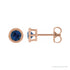 Sapphire Row Lab-Grown Bezel-Set Blue Sapphire Studs in Rose Gold