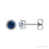 Sapphire Row Lab-Grown Bezel-Set Blue Sapphire Studs in White Gold