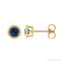 Sapphire Row Lab-Grown Bezel-Set Blue Sapphire Studs in Yellow Gold