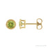 Sapphire Row Natural Bezel-Set Peridot Studs in Yellow Gold