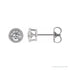 Sapphire Row Natural Bezel-Set White Sapphire Studs in White Gold