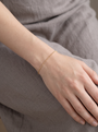 Diamond-Cut Bead Chain Bracelet in 14K Yellow Gold, worn on the wrist