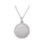 Engravable Rope Disc Necklace in 14K white gold