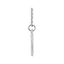 Engravable Rope Disc Necklace in 14K white gold, alternate view
