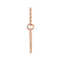 Engravable Rope Disc Necklace in 14K rose gold, alternate view