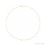 Sapphire Row Gold Ball Detail Necklace in Yellow Gold