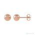 Sapphire Row Gold Ball Stud Earrings in 14K rose gold