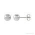 Sapphire Row Gold Ball Stud Earrings in 14K white gold