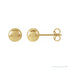 Sapphire Row Gold Ball Stud Earrings in 14K yellow gold