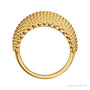 Gold Beaded Dome Ring in 14K yellow gold, alternate view