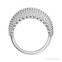 Gold Beaded Dome Ring in 14K white gold, alternate view