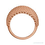 Gold Beaded Dome Ring in 14K rose gold, alternate view
