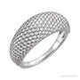 Gold Beaded Dome Ring in platinum
