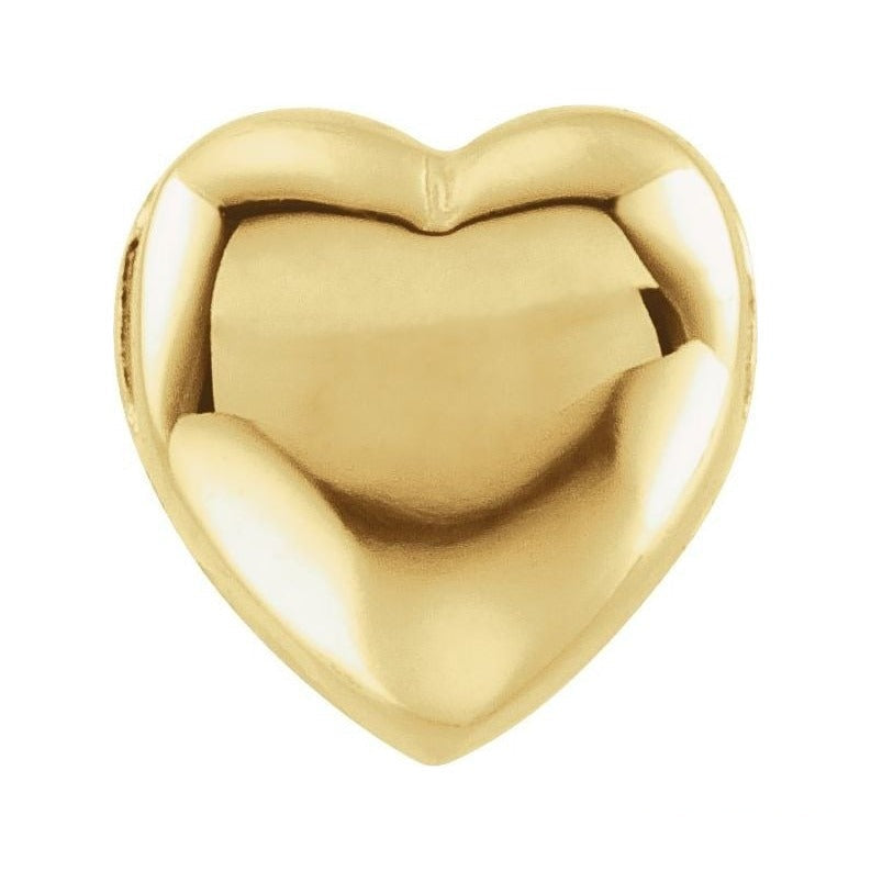 Gold Heart Slide Pendant in 14K yellow gold