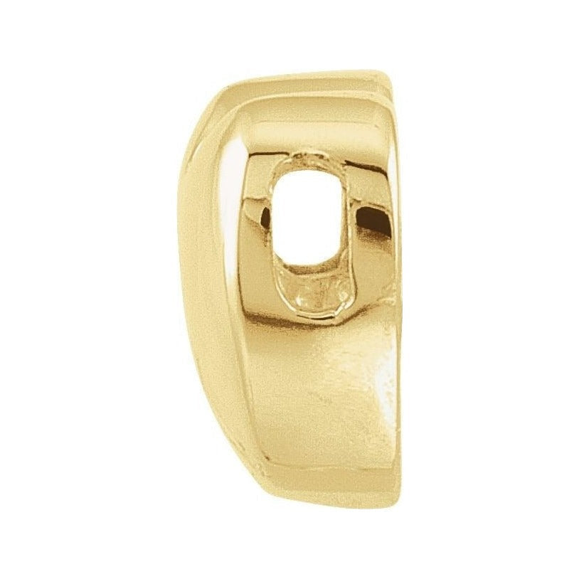 Gold Heart Slide Pendant in 14K yellow gold, alternate view