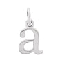 Gold Initial Pendant in 14K white gold