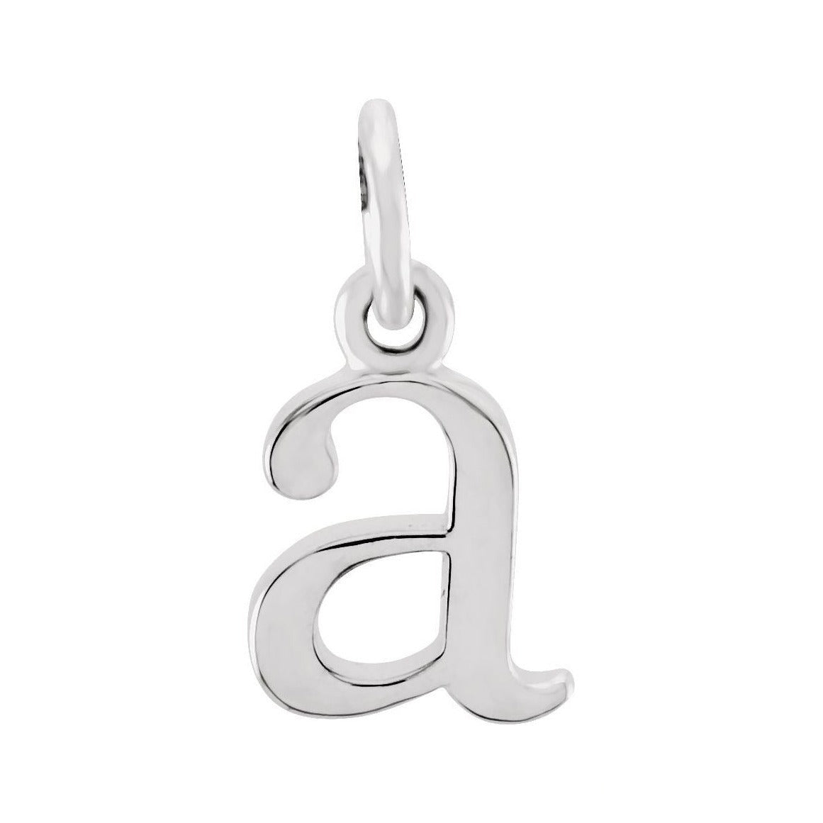 Gold Initial Pendant in 14K white gold