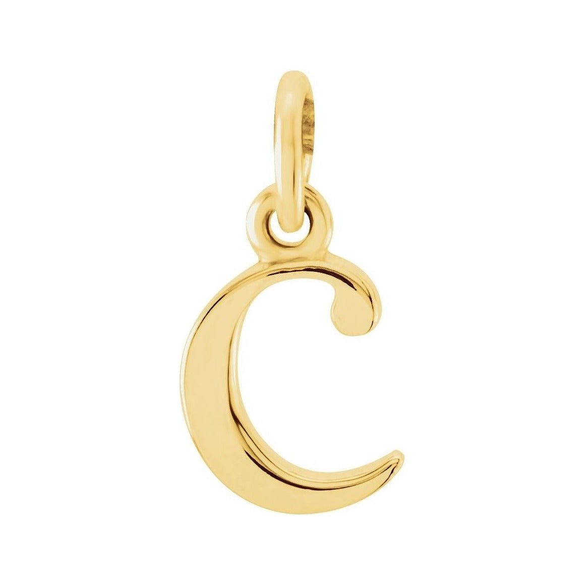 Gold Initial Pendant in 14K yellow gold