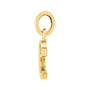 Gold Initial Pendant in 14K yellow gold, alternate view