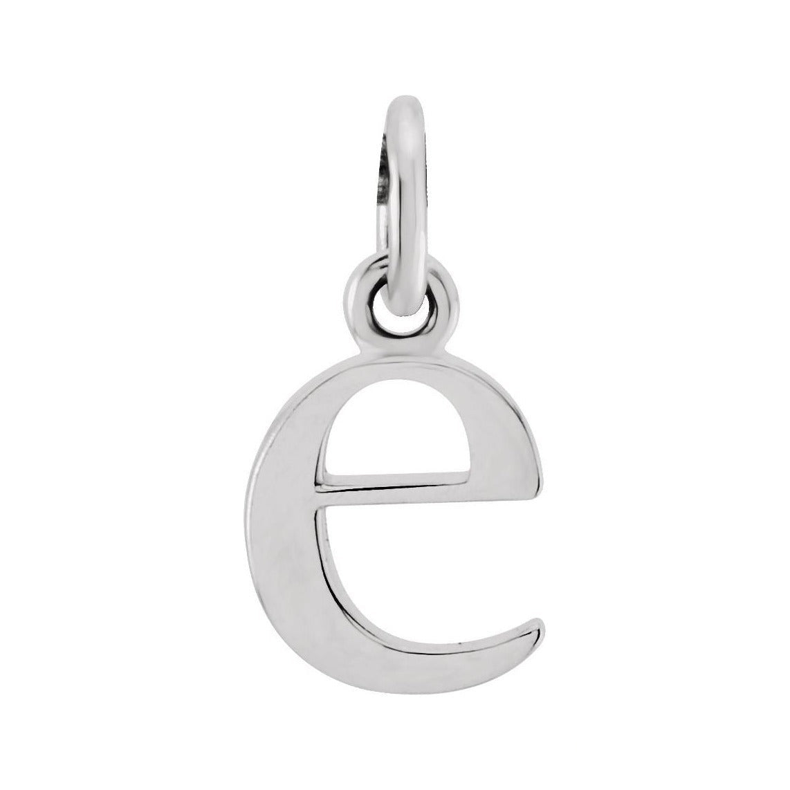 Gold Initial Pendant in 14K white gold