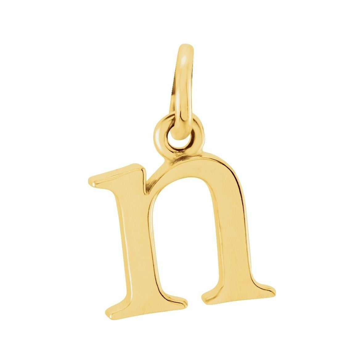 Gold Initial Pendant in 14K yellow gold