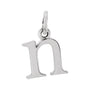 Gold Initial Pendant in 14K white gold
