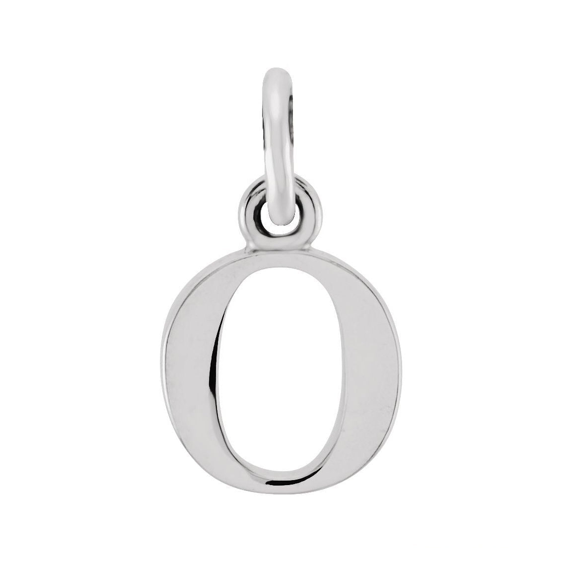 Gold Initial Pendant in 14K white gold