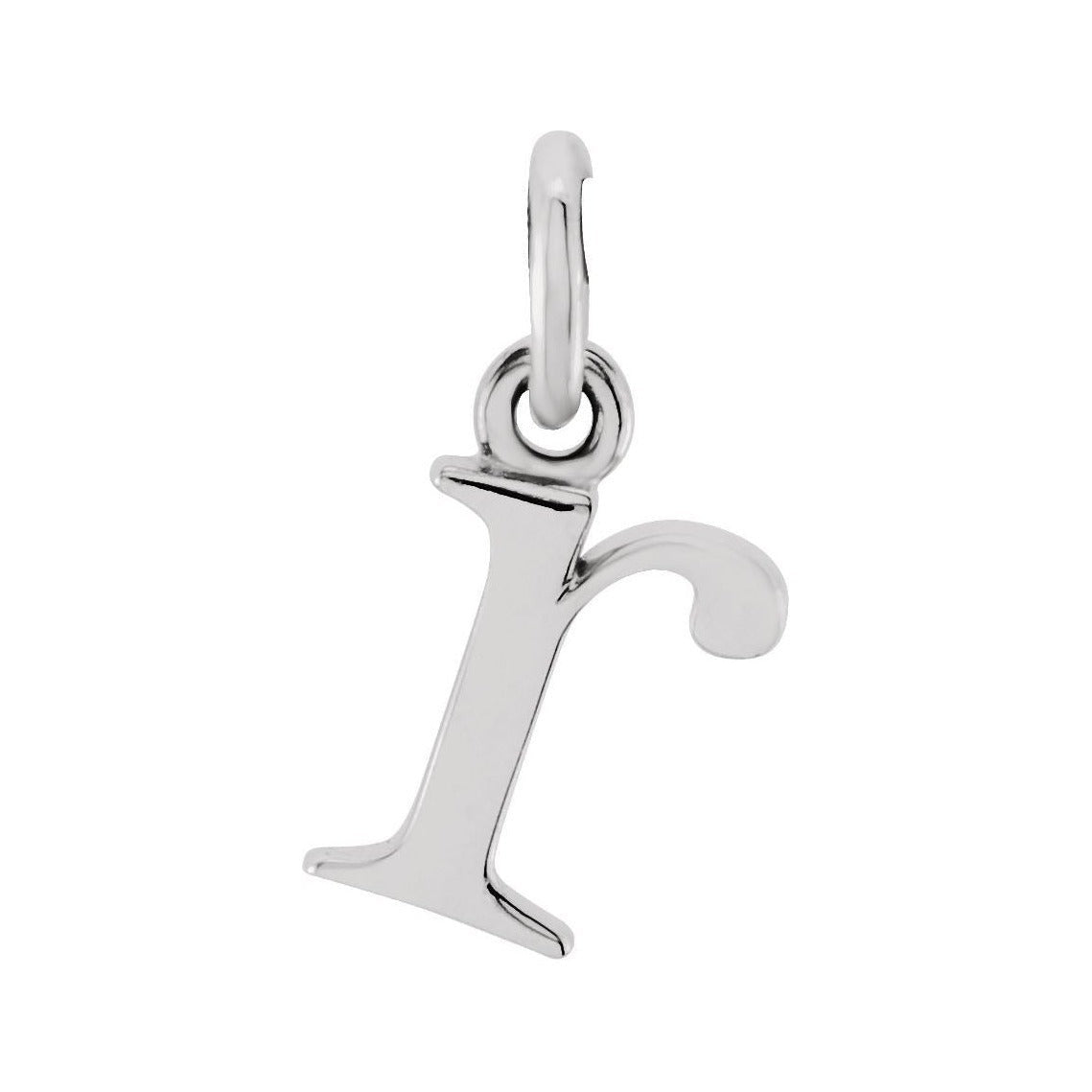 Gold Initial Pendant in 14K white gold