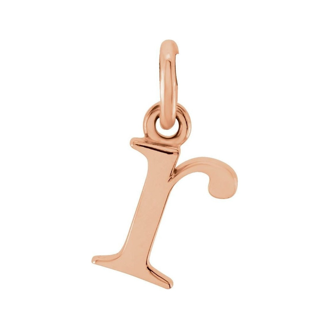 Gold Initial Pendant in 14K rose gold