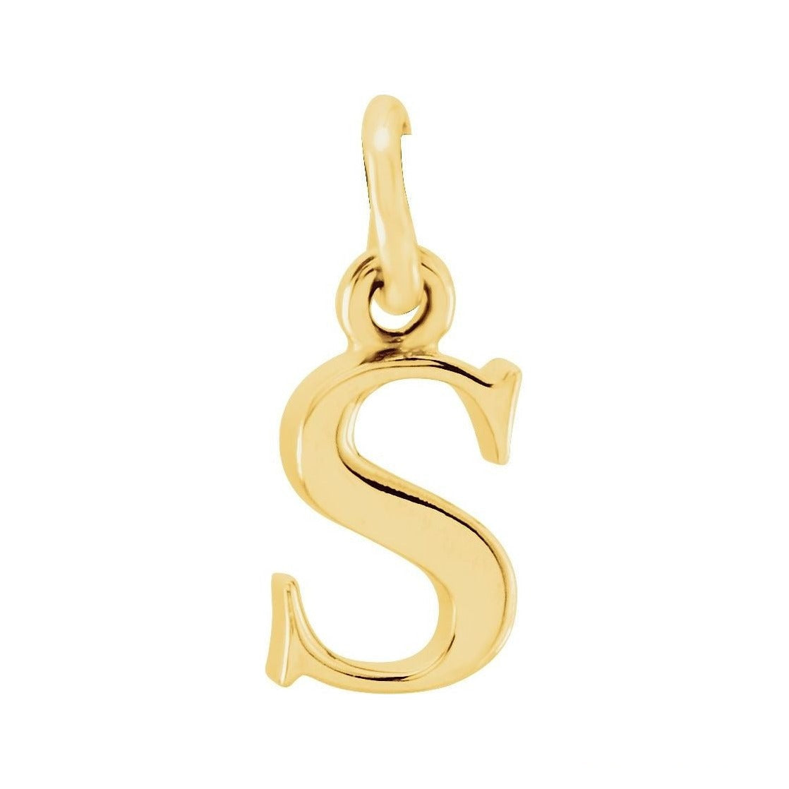 Gold Initial Pendant in 14K yellow gold
