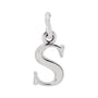 Gold Initial Pendant in 14K white gold