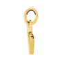 Gold Initial Pendant in 14K yellow gold, alternate view