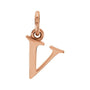 Gold Initial Pendant in 14K rose gold