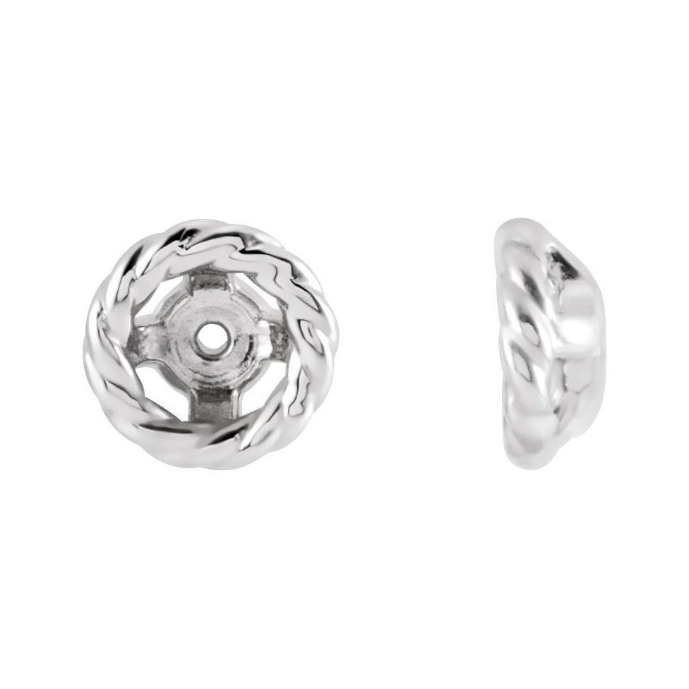 Gold Rope Jacket Earrings in platinum