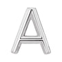 Gold Single Initial Stud Earring in 14K white gold