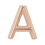 Gold Single Initial Stud Earring in 14K rose gold