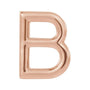 Gold Single Initial Stud Earring in 14K rose gold