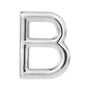 Gold Single Initial Stud Earring in platinum