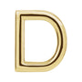 Gold Single Initial Stud Earring in 14K yellow gold