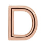 Gold Single Initial Stud Earring in 14K rose gold