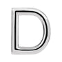 Gold Single Initial Stud Earring in platinum
