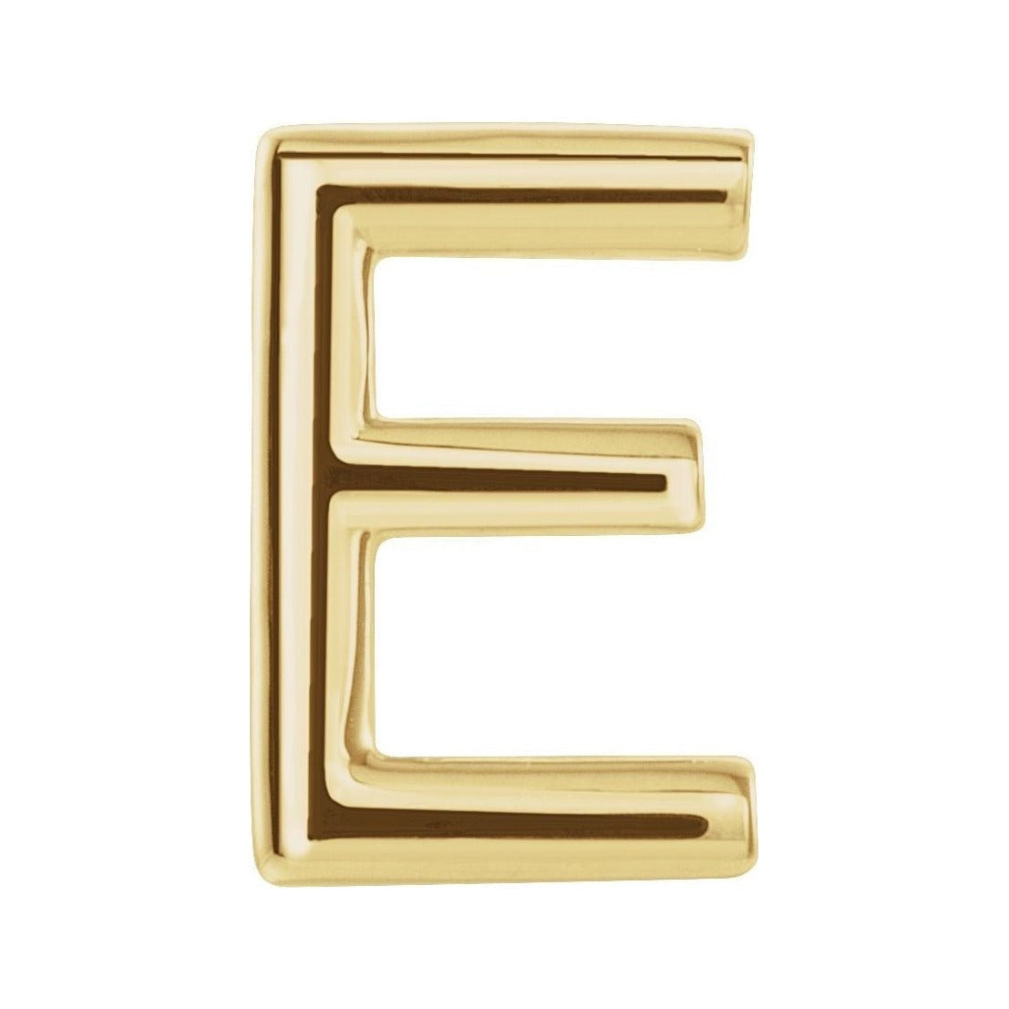 Gold Single Initial Stud Earring in 14K yellow gold