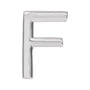 Gold Single Initial Stud Earring in 14K white gold