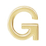 Gold Single Initial Stud Earring in 14K yellow gold